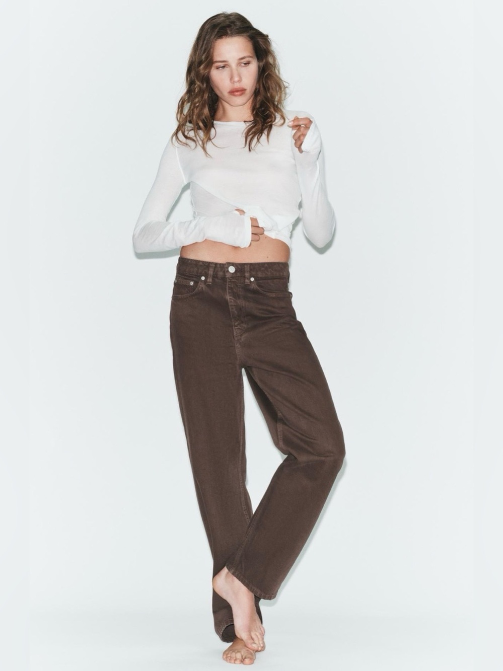 Zara TRF hi-rise mom jeans
